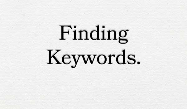 finding keywords for content marketing